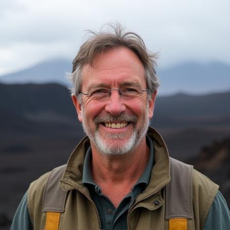 Dr. Michael Stratton, founder and lead volcanologist